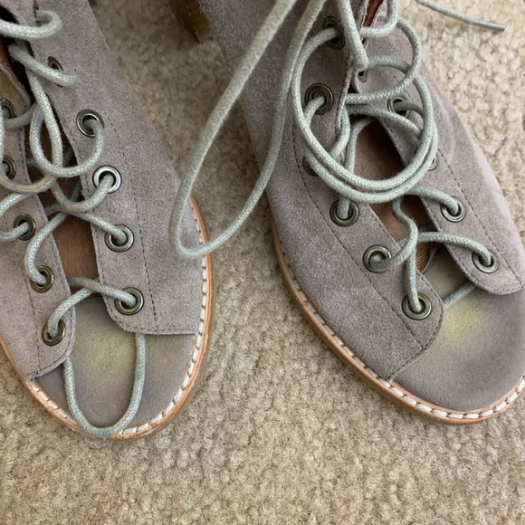 Jeffery Campbell suede cors peep toe booties - Picture 4 of 7